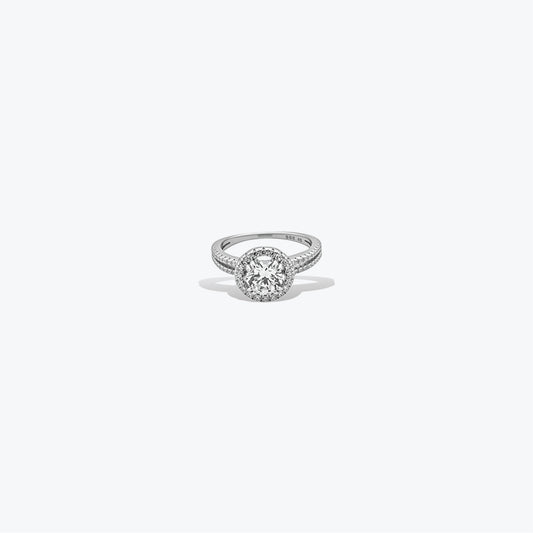 Halo Grace Ring – Sterling Silver with Brilliant Centerpiece