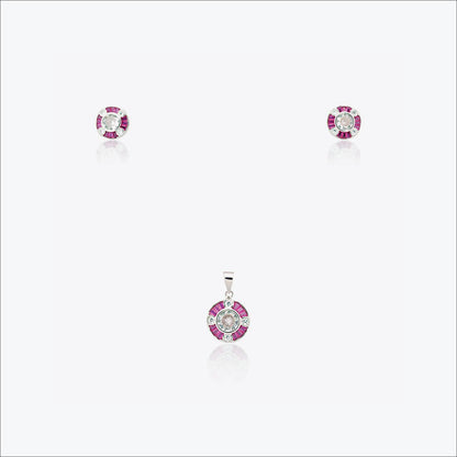 Pinklight Pendant – Sterling Silver with Warm Elegance