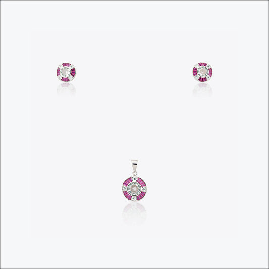 Pinklight Pendant – Sterling Silver with Warm Elegance