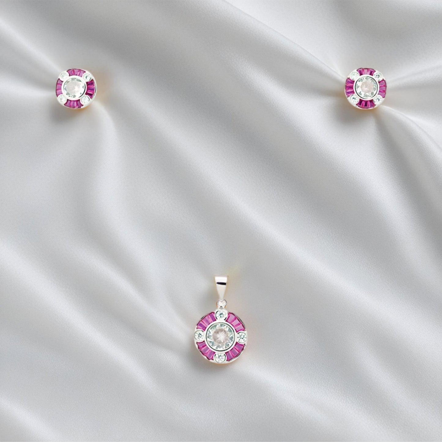 pinklight pendant – sterling silver with warm elegance