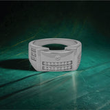 Axis Diamond Men`s Ring in Silver