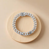 Silver Patterned Chain Men`s Bracelet