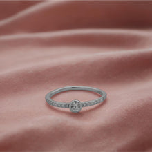 Lustrous Glow Ring – Sterling Silver with Sparkling Charm