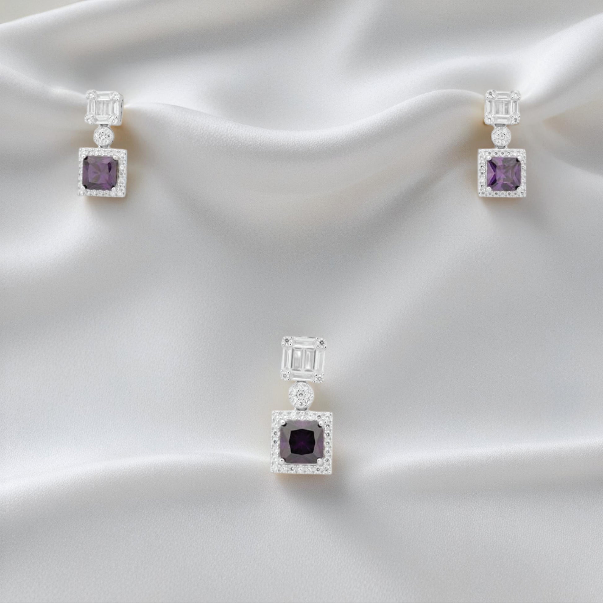 Halo Pure Set – Sterling Silver with Gentle Shine