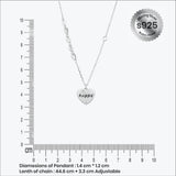 Happy Heart Necklace in silver