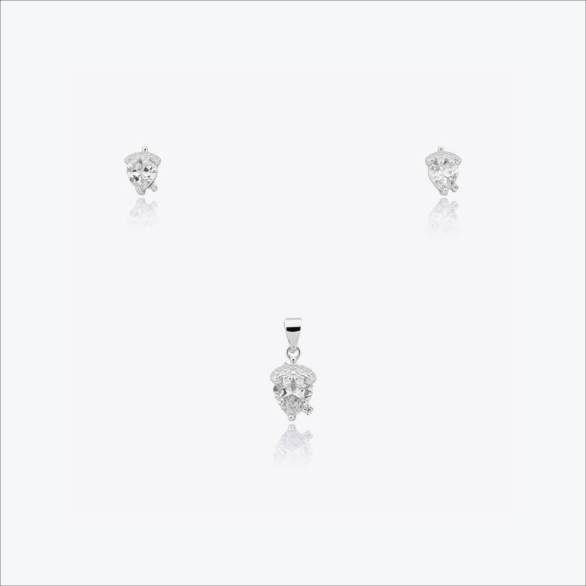 Eira Bloom Set – Sterling Silver with Soft Sparkle