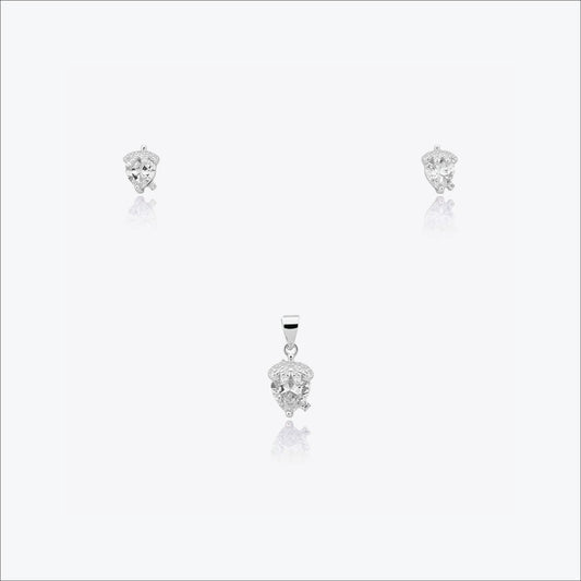 Eira Bloom Set – Sterling Silver with Soft Sparkle