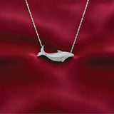 Dolphin shaped Pendant in silver