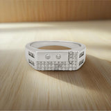 Silver Titan Crest Men’s Ring