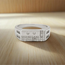 Titan Crest Men’s Ring – Sterling Silver with Bold Brilliance