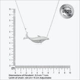 Dolphin shaped Pendant in silver