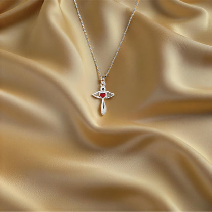 Alavelle Pendant – Sterling Silver in Winged Devotion