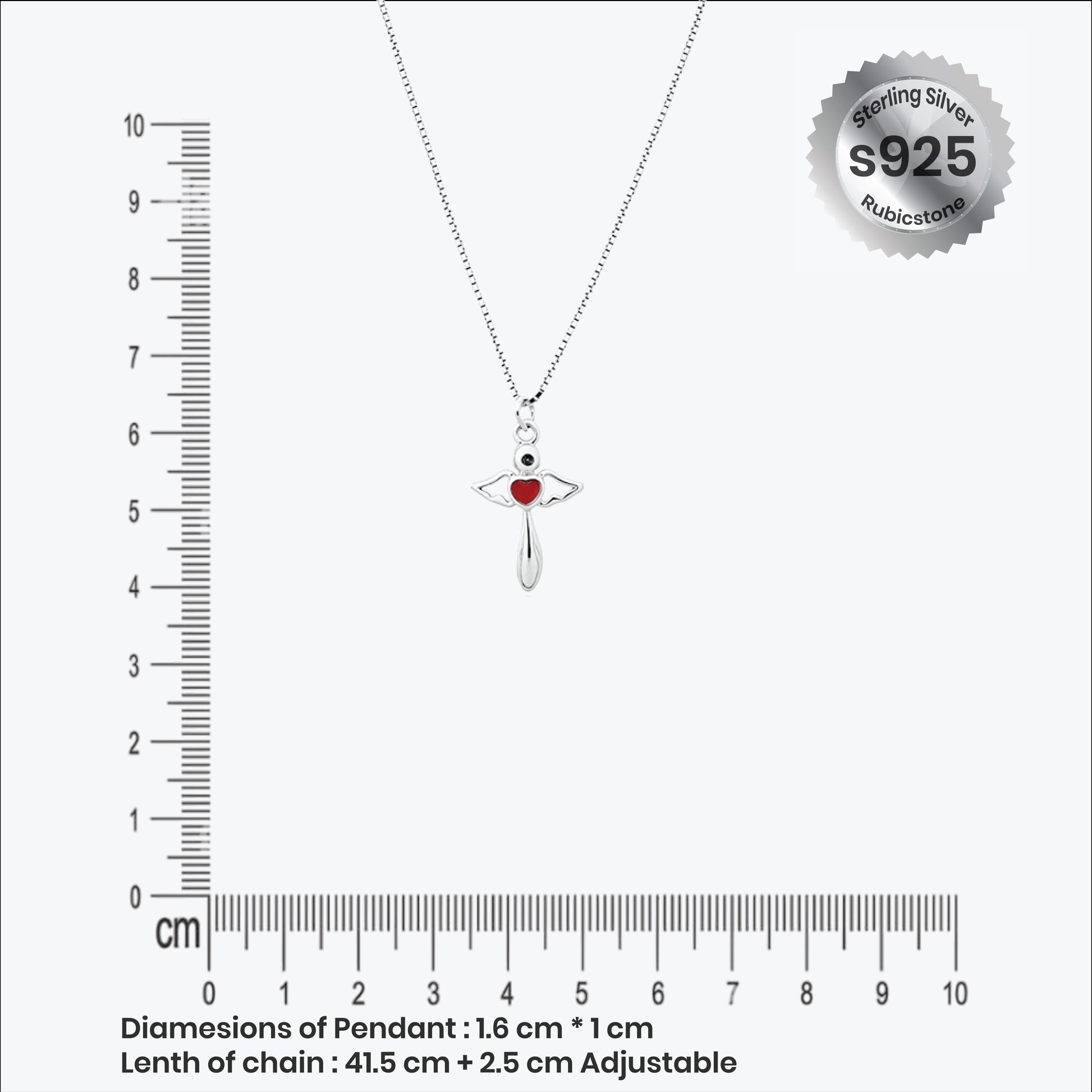 Alavelle Pendant – Sterling Silver in Winged Devotion