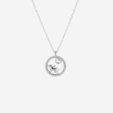 Centre Unicorn Women`s Pendant in silver