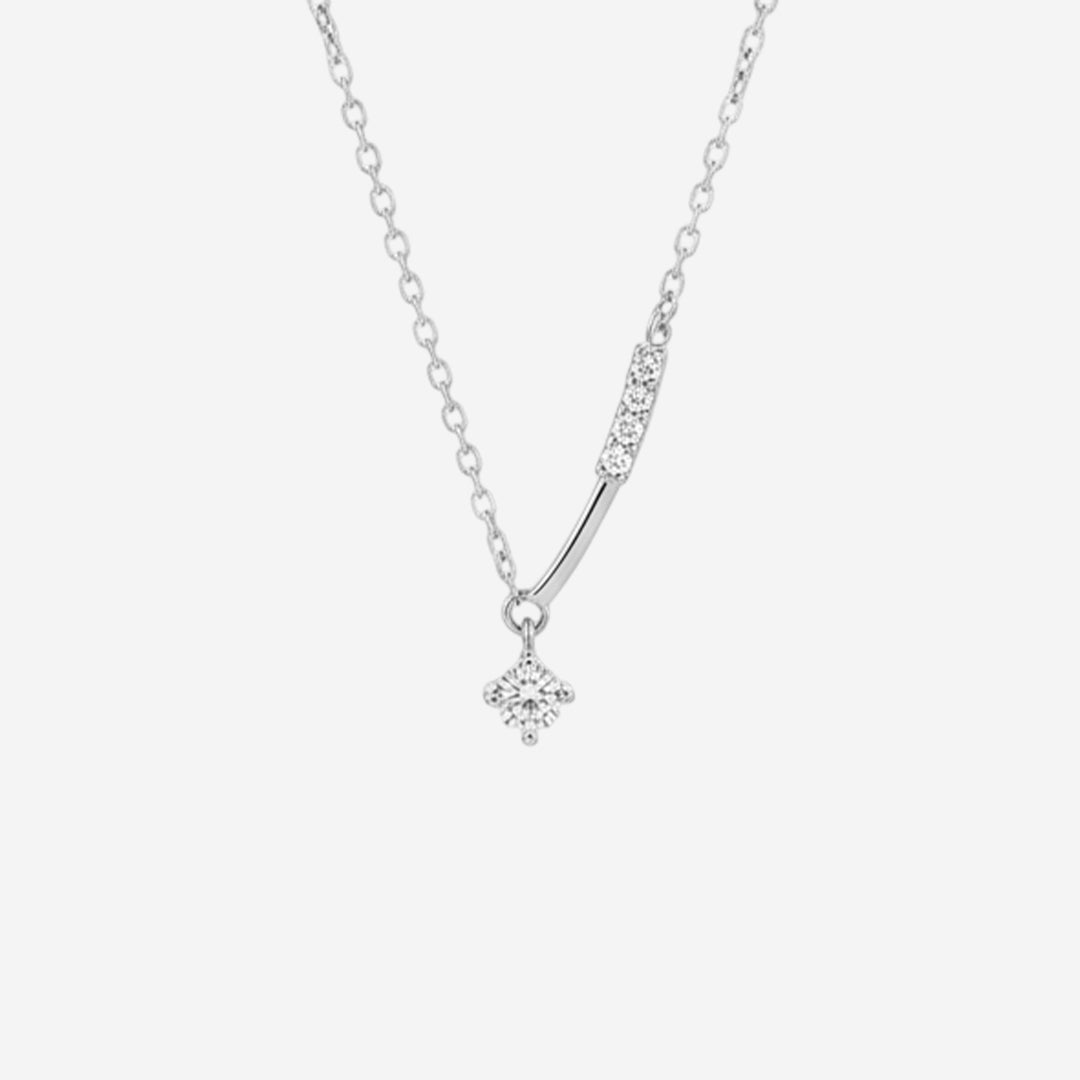 silver lumora curve pendant