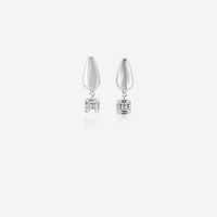 Arcline Drop Earring – Sterling Silver Contrast