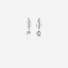 Arcline Drop Earring – Sterling Silver Contrast