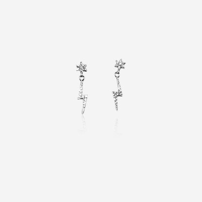 Voltline Beam Earring in Sterling Silver