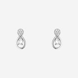 Petal shaped women`s earrings in Silver