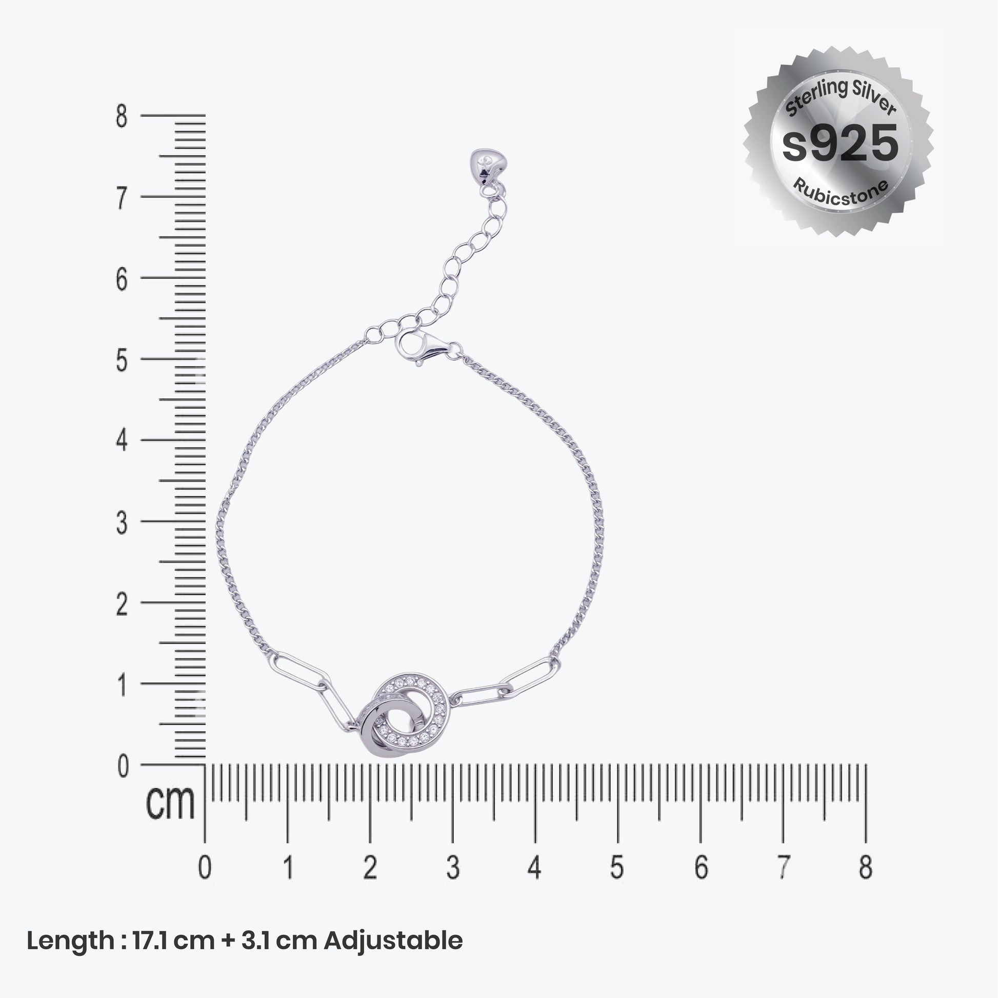 Charmheart Bracelet – Sterling Silver 