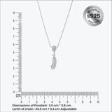 Feather Pendant in silver