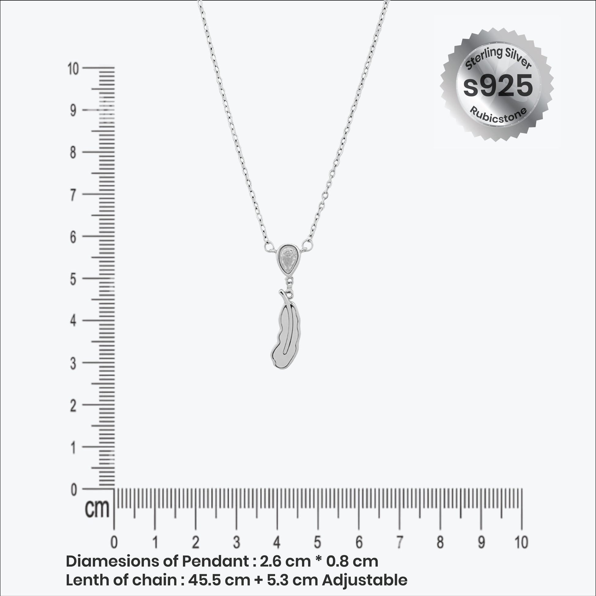 Sterling silver Luma Feather Pendant