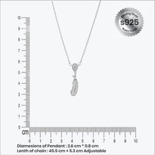 Sterling silver Luma Feather Pendant