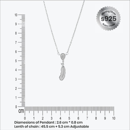 Sterling silver Luma Feather Pendant