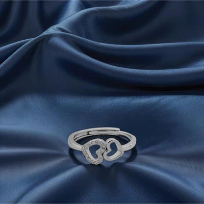 Twin Flame Ring– Sterling Silver Enchanted Hearts