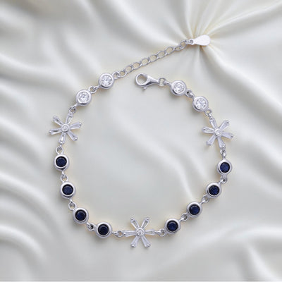 Sterling silver Heartlink Charm Anklet