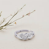 Silver Intertwined Women`s Ring