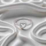 Sterling silver Overlapping Heart Ring
