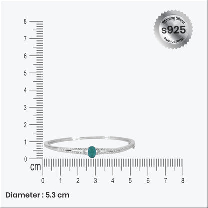 Verdant Bracelet– Sterling Silver Luminous Elegance
