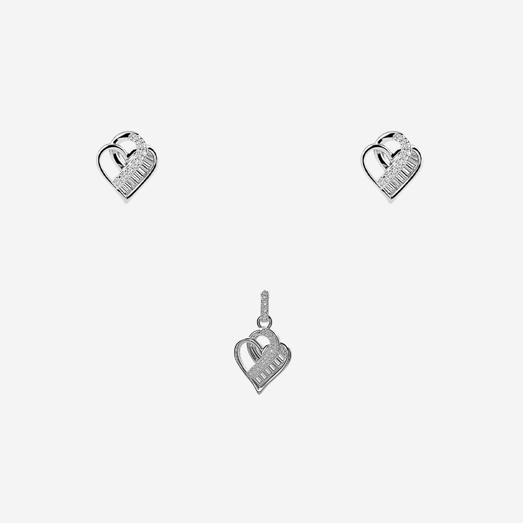 Silver Duora Heart Pendant