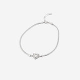 Little heart shaped Women`s Bracelet in silver