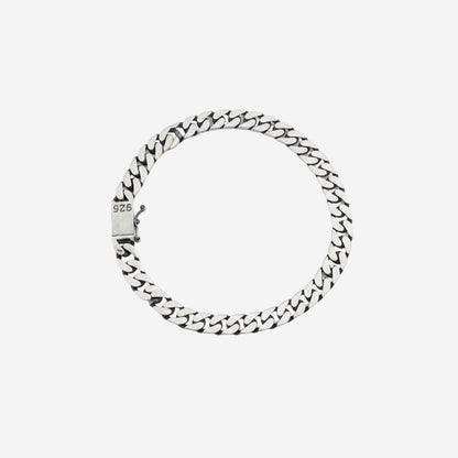 Silver Curbara Men`s Bracelet