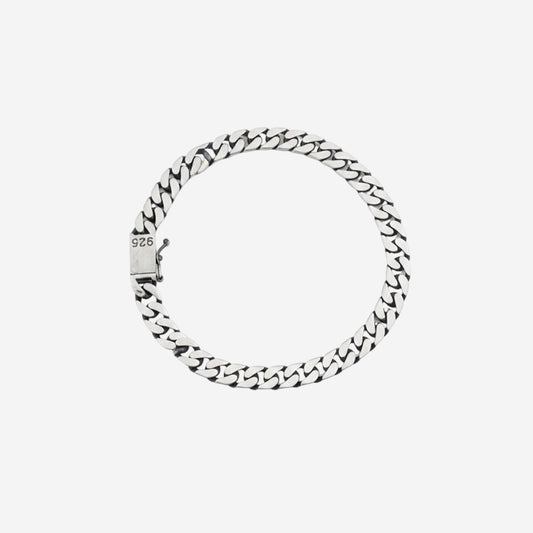Silver Curbara Men`s Bracelet