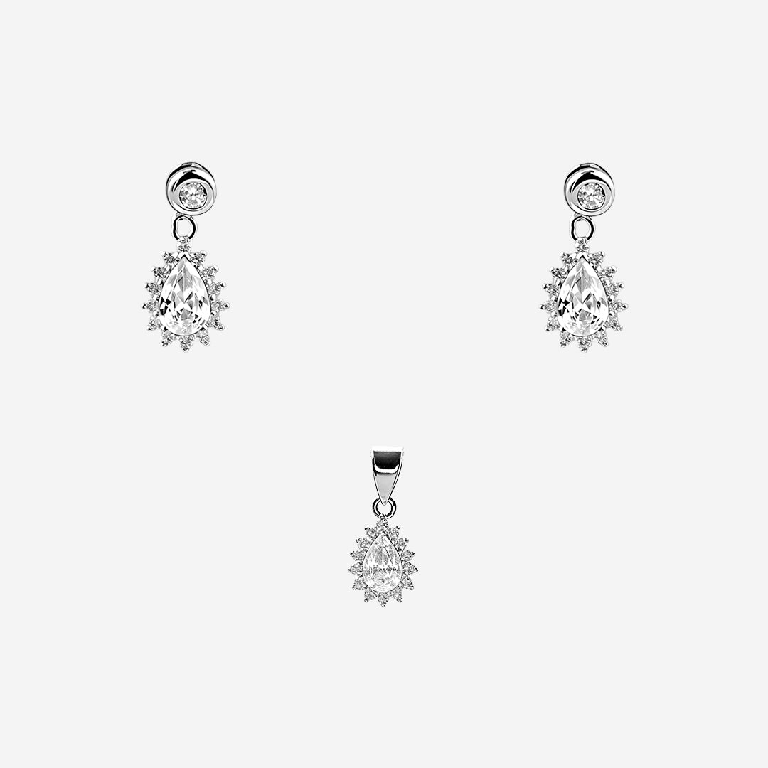 Silver Elara Teardrop Pendant