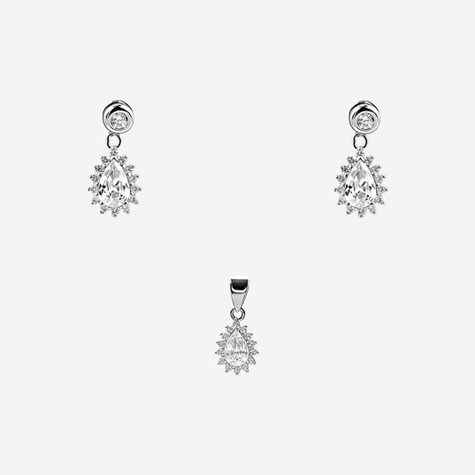 Silver Elara Teardrop Pendant