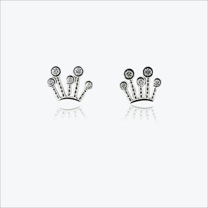 Regalia Hoops – Sterling Silver in Crowned Sparkle