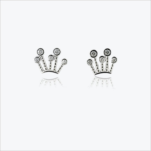 Regalia Hoops – Sterling Silver in Crowned Sparkle