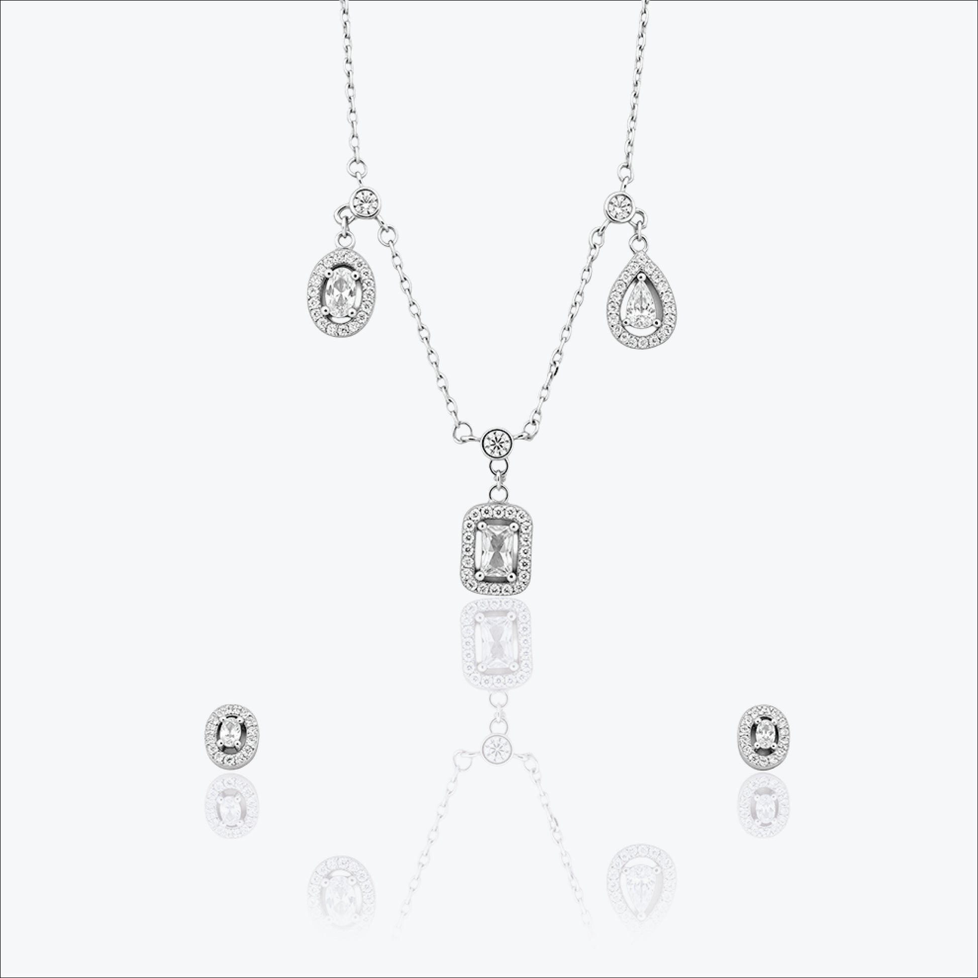 Trivella Set – Sterling Silver in Sculpted Sparkle