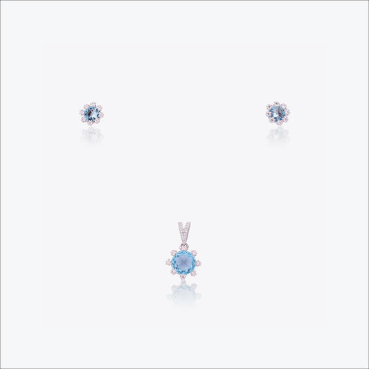 Seren Twin Ring – Sterling Silver with Marquise Harmony