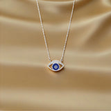 Blue Luma Eye Pendant in silver