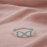 Silver Infinity Brilliance Women`s Ring