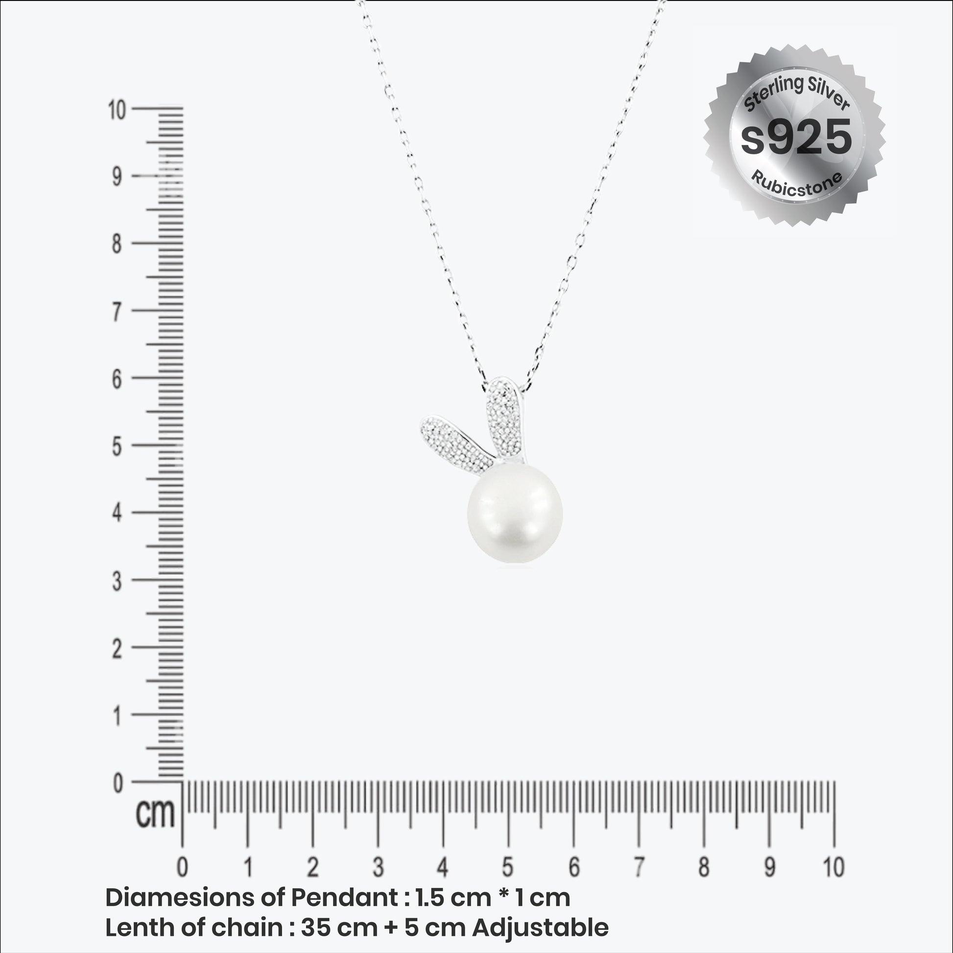  Lapinelle Pendant – Sterling Silver in Whimsical Grace