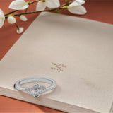 Silver Radiance halo Women`s Ring