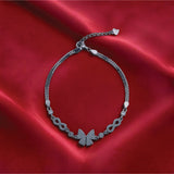 Infinity Butterfly Bracelet in Silver