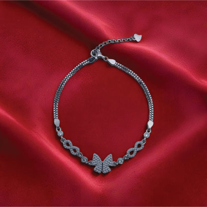 Infinity Butterfly Bracelet – Sterling Silver with Timeless Charm