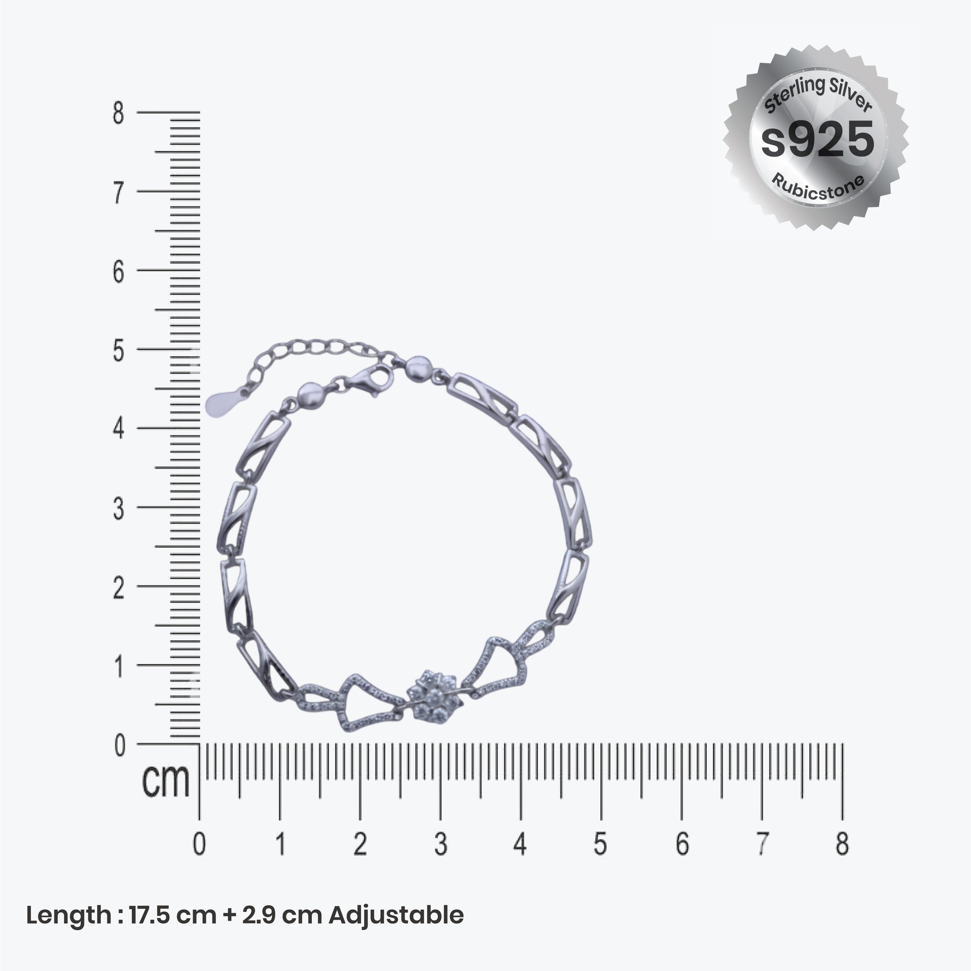 Florana Bloom Bracelet – Sterling Silver with Graceful Sparkle